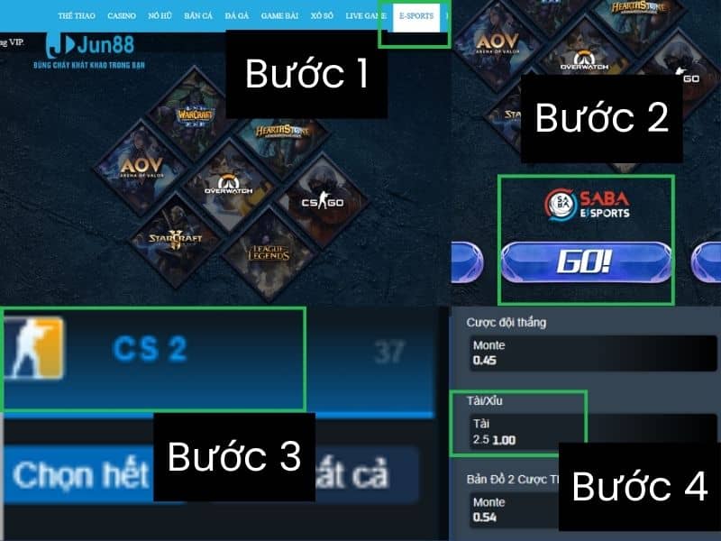 Các bước đặt cược CSGO Các bước đặt cược CSGO