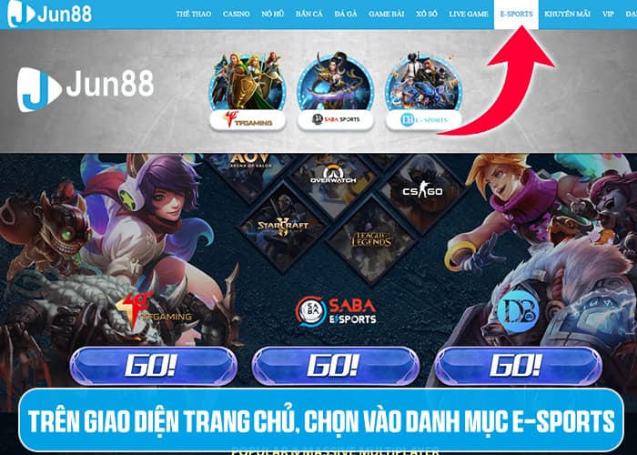 Các bước tham gia E-Sports Jun88